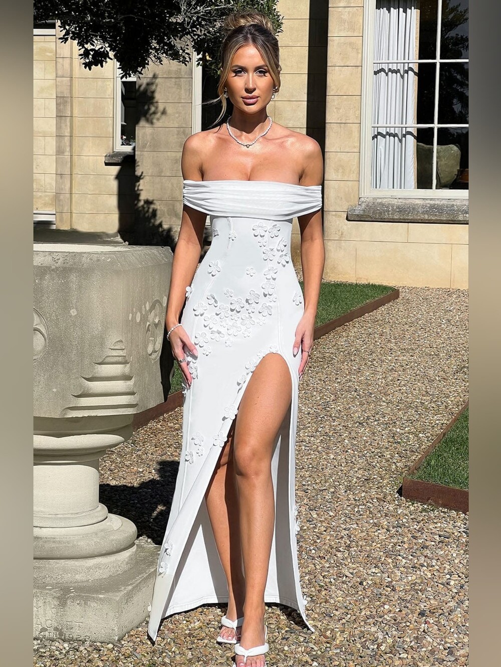 Milani Long Dress - Ivory BABYBOO NWT $162